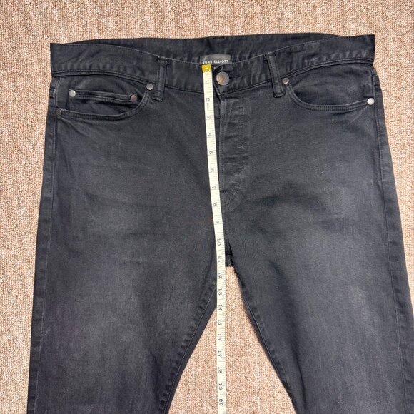 John Elliott Slim Fit Stretch Denim Jeans Faded Black Carbon Mens 34-36 $605 RRP - Picture 5 of 15
